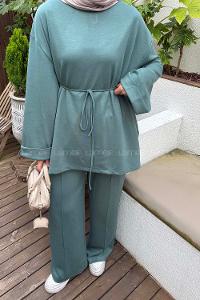 Lamelif Oysho İkili Tesettür Takım Yeşil