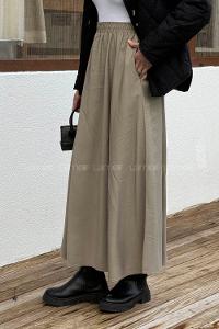 Lamelif Tensel Tesettür Etek Mint Yeşili