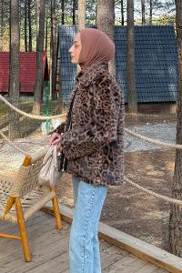 Camel Normal Neck Long Arm Coat