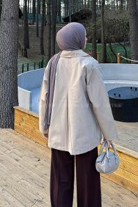 Lamelif Fiyonk Detaylı Trençkot Bej