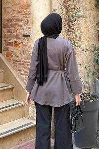 Lamelif Kol Biyeli Sweat Antrasit