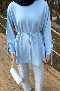 Lamelif Kol Biyeli Sweat Bebe Mavisi