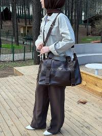 Lamelif Gold Detaylı Büyük Boy Çanta