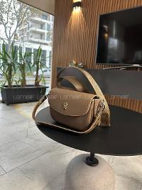 Lamelif Çok Bölmeli Kadın Çapraz Çanta Soft Kahve