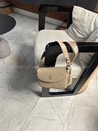 Lamelif Çok Bölmeli Kadın Çapraz Çanta Vizonrengi