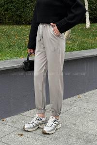 Lamelif Modal Kumaş Paça Lastik Detay Eşofman Vizonrengi