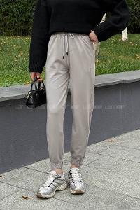 Lamelif Modal Kumaş Paça Lastik Detay Eşofman Vizonrengi