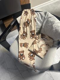 Cream-1 Crew Neck Long Arm Without Accessories Combed Fabric Regular Trousers Comfortable Suit