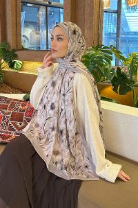 Lamelif Daisy Flowers Desen Pamuk Şal Taş