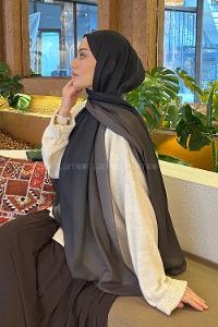 Lamelif Degrade Desen Soft Şal Siyah