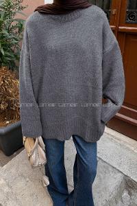 Lamelif Geniş Kollu Kazak Antrasit