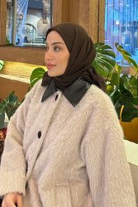 Lamelif Comfort Pamuk Eşarp Acı Kahve