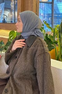 Lamelif Comfort Pamuk Eşarp Füme