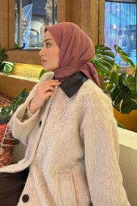 Lamelif Comfort Pamuk Eşarp Gül Kurusu