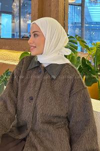 Lamelif Comfort Pamuk Eşarp Kırık  Beyaz