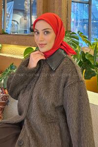 Lamelif Comfort Pamuk Eşarp Kırmızı