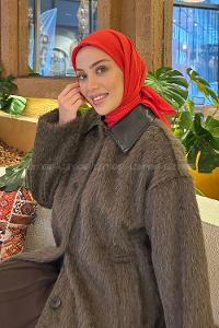 Lamelif Comfort Pamuk Eşarp Kırmızı