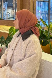 Lamelif Comfort Pamuk Eşarp Koyu Gül