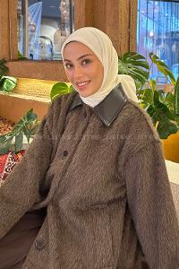 Lamelif Comfort Pamuk Eşarp Krem