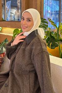 Lamelif Comfort Pamuk Eşarp Krem