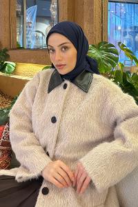 Lamelif Comfort Pamuk Eşarp Lacivert