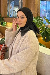 Lamelif Comfort Pamuk Eşarp Siyah