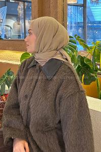 Lamelif Comfort Pamuk Eşarp Toprak