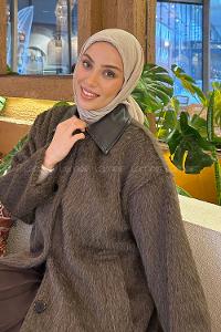 Lamelif Comfort Pamuk Eşarp Vizon