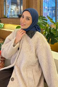 Lamelif Soft Touch Eşarp Gece Mavisi