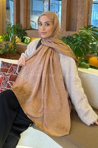 Lamelif  G Desen Ayrobin Floş Jakar  Şal Camel