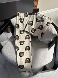 Bone Crew Neck Long Arm Without Accessories Combed Fabric Regular Trousers Comfortable Suit