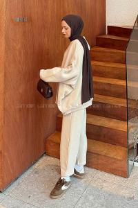 Lamelif Eşofman Takımı Krem