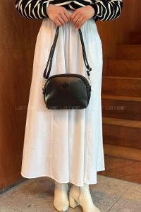 Black With Suspenders Skin Hand Bag Arm Bag Bag