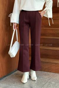 Lamelif Çımalı Scuba Pantolon Bordo