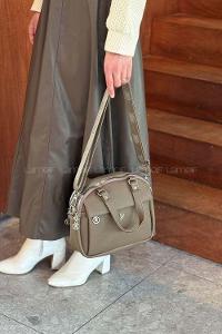 Soft Brown With Zipper Skin Hand Bag Bag