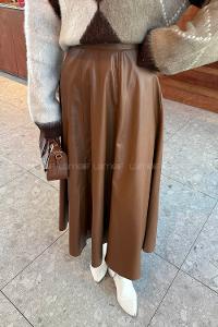 Lamelif Deri Etek Taba