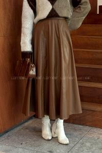 Lamelif Deri Etek Taba