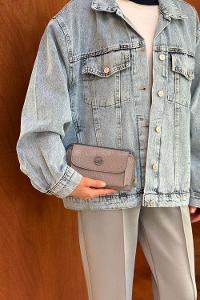 Lamelif Messenger Çanta Kadın Gri