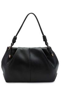 Black Buckle Skin Hand Bag Bag
