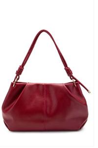 Lamelif Büzgü Detaylı Suni Deri Chen Kol Çanta Bordo