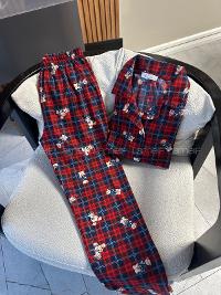 Lamelif Ekose Desen Ayıcıklı Pijama Takımı