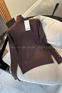 Dark Brown Crew Neck Knitwear
