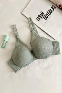Lamelif Dantelli Tüllü Push Up Sütyen