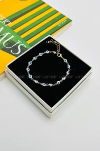 White-3 Without Accessories Gold Straight Wristband