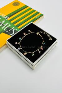 Multicolored Without Accessories Gold Straight Wristband