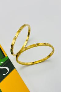 Gold-1 Belted Gold Straight Wristband