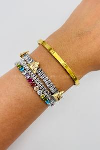Gold-1 Belted Gold Straight Wristband