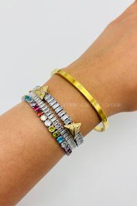 Gold-1 Belted Gold Straight Wristband