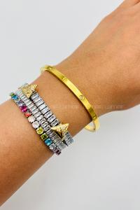 Gold-2 Belted Gold Straight Wristband