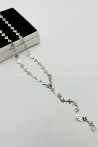 Lamelif Gümüş Yonca Y Kolye